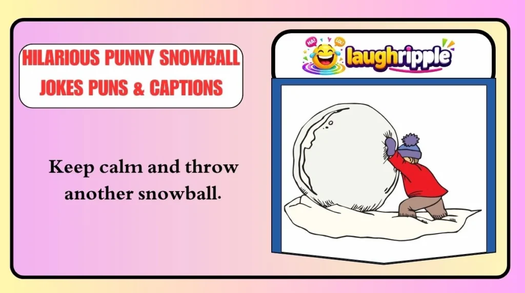 Hilarious Punny Snowball Jokes Puns & Captions