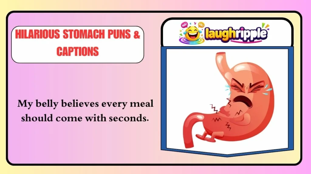 Hilarious Stomach Puns & Captions